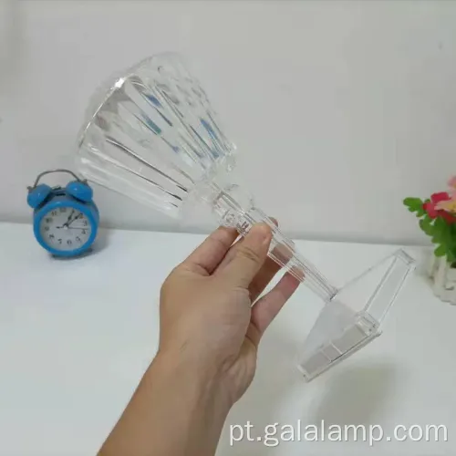 Projeto de lâmpada de mesa de cristal com elegância elegante controlada pelo toque